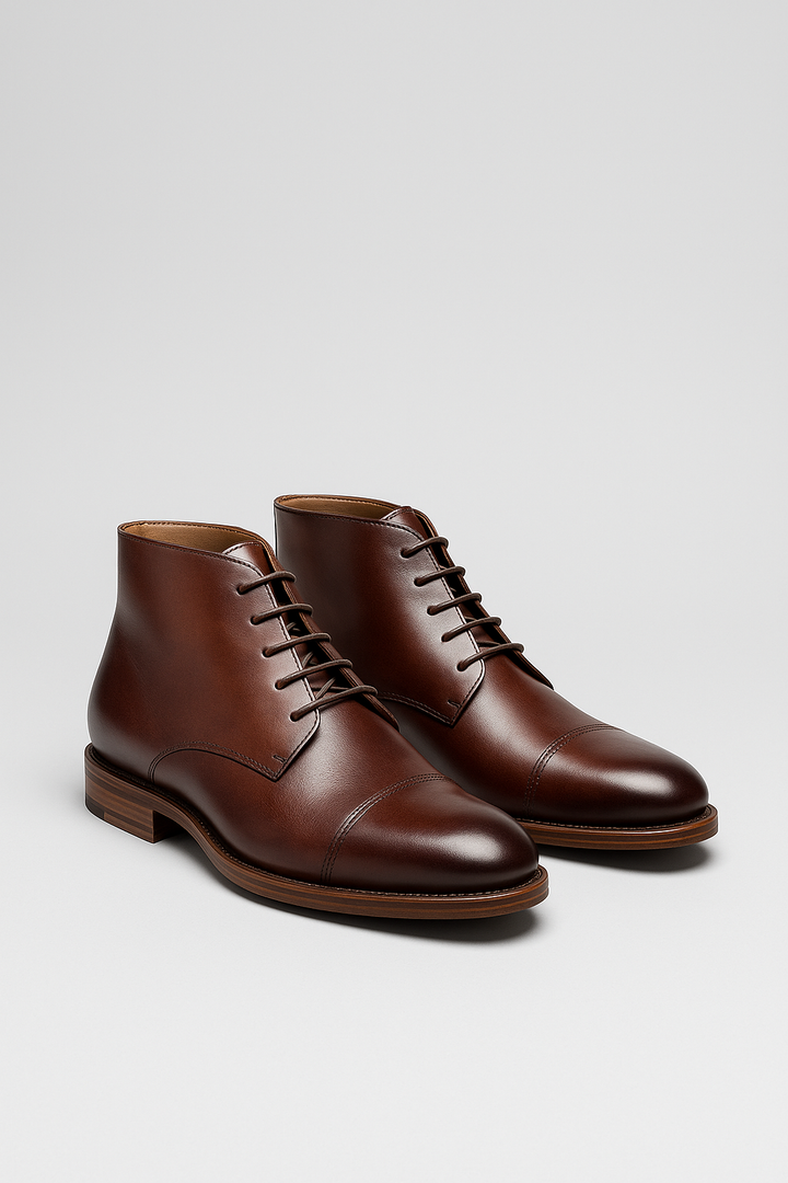 Schwarze elegante Herren Stiefel, rutschfest & bequem, ideal für Business & Alltag.