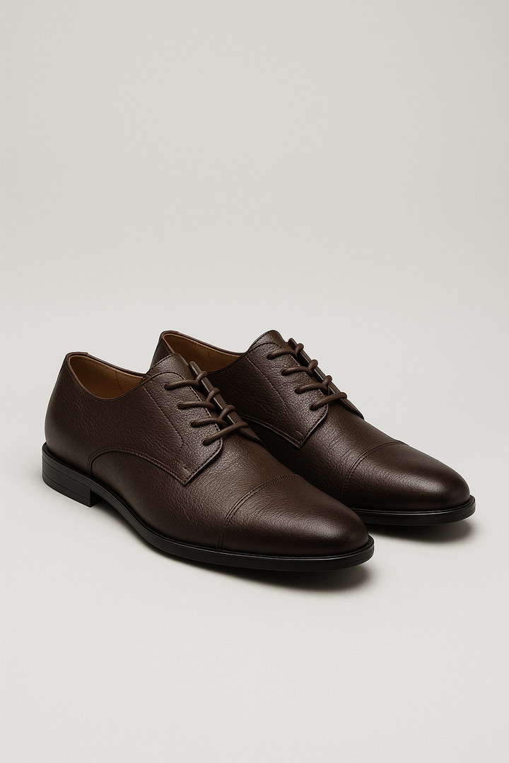 Braune elegante Herren Lederschuhe mit Schnürung