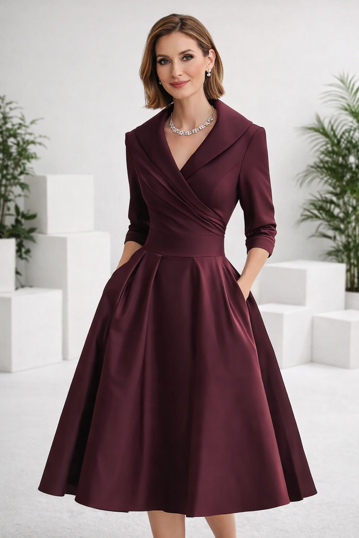 Ansicht der feinen Details des eleganten Damenkleides