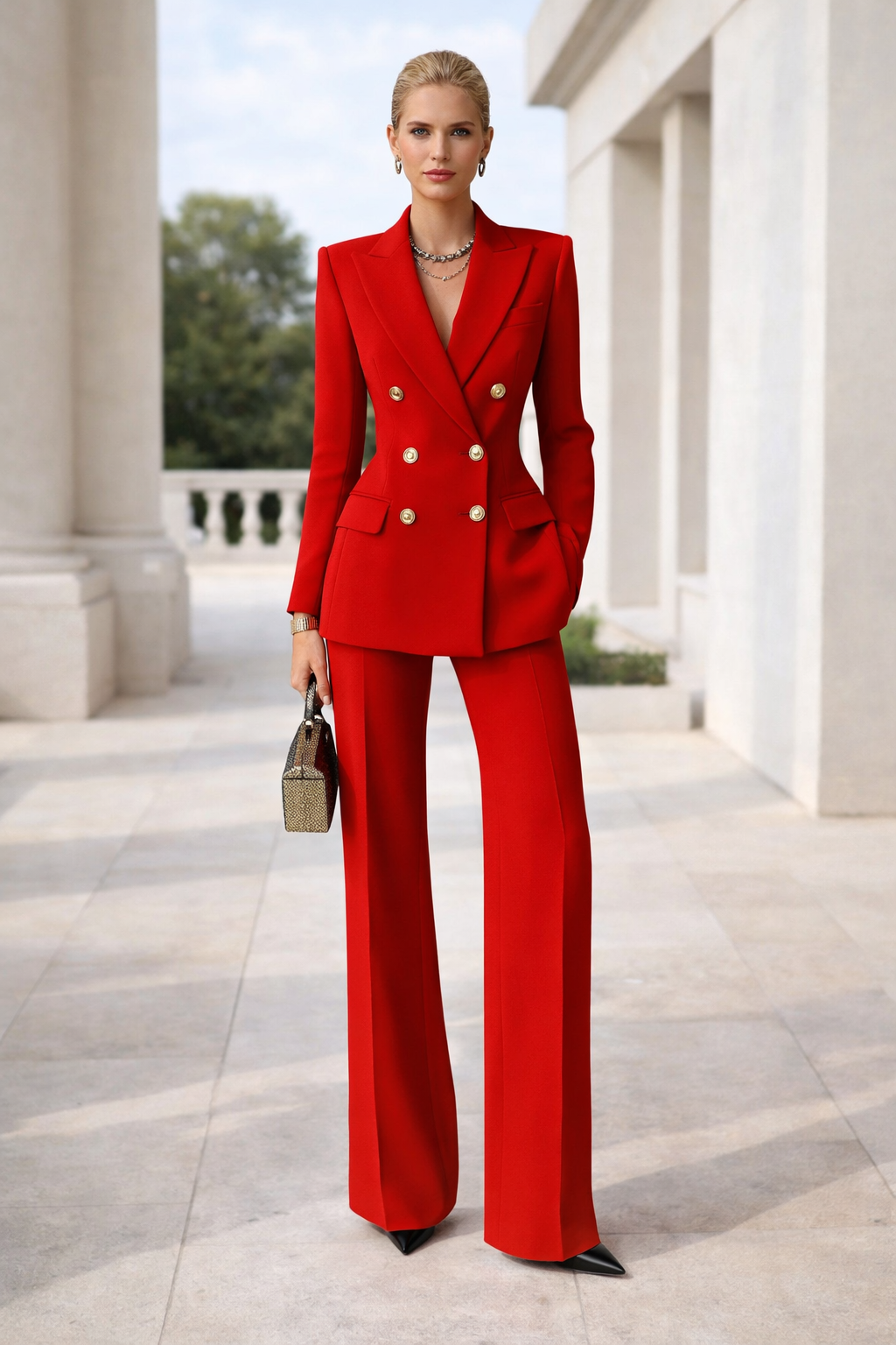 Detailaufnahme vom Reverskragen des eleganten Business Blazers für Frauen