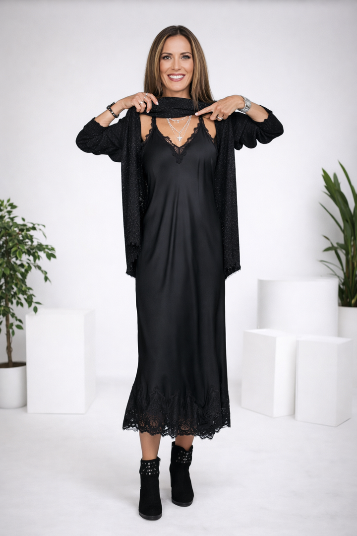 Modisches Regular Fit zweiteiliges Set mit Pullover und Unterkleid