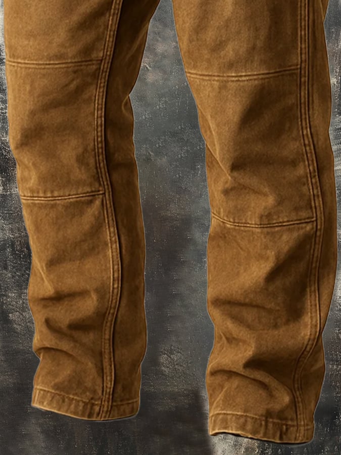 Detailaufnahme des Stoffes und der Nähte an der Herren Hose