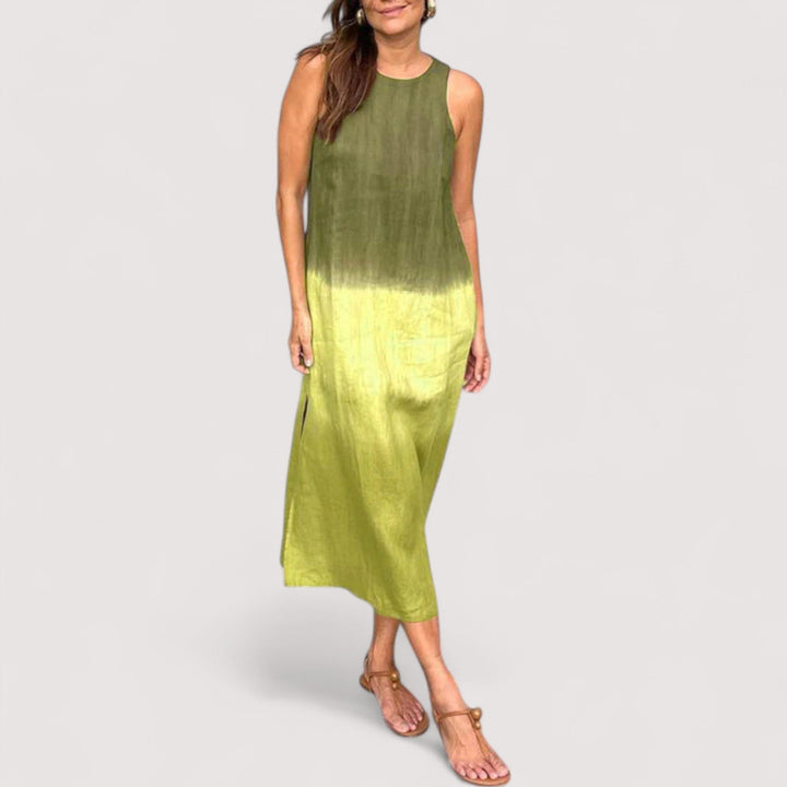 Damenmode Sommerkleid: ärmelloses Maxikleid für elegante Freizeit-Anlässe