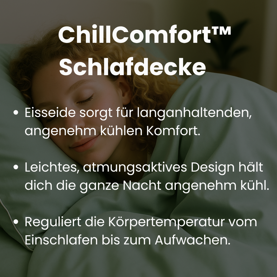 Kühldecke Eisseide, unisex, ultraleicht & weich, ideal als Sommerbettdecke.