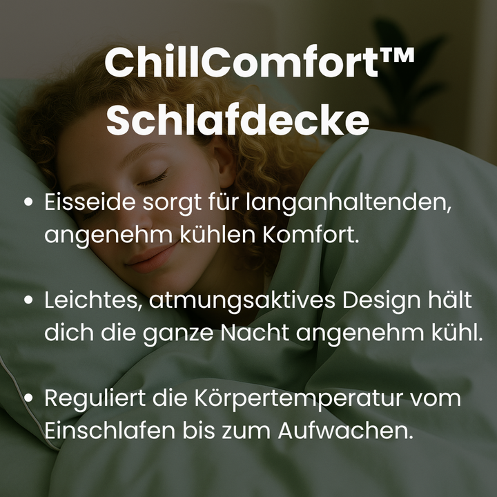 Kühldecke Eisseide, unisex, ultraleicht & weich, ideal als Sommerbettdecke.