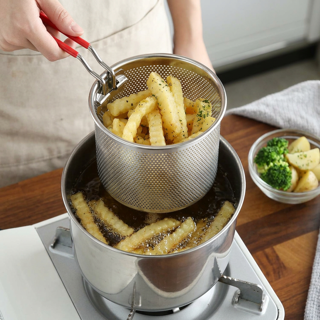 Ölsparendes Kompaktes Fritteusen-Set für die Küche