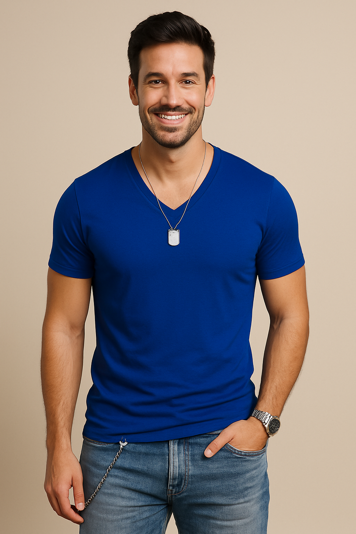 Detailsicht des atmungsaktiven Herren Sommershirts