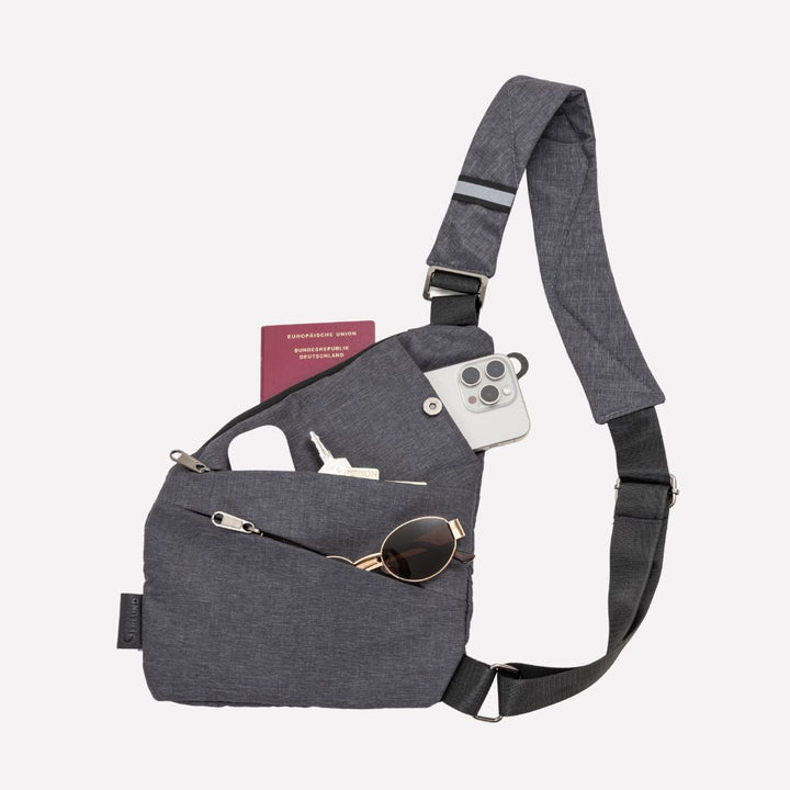 Sichere Alltagstasche für Frauen, mit RFID-Schutz & vielen Fächern, aus Nylon.