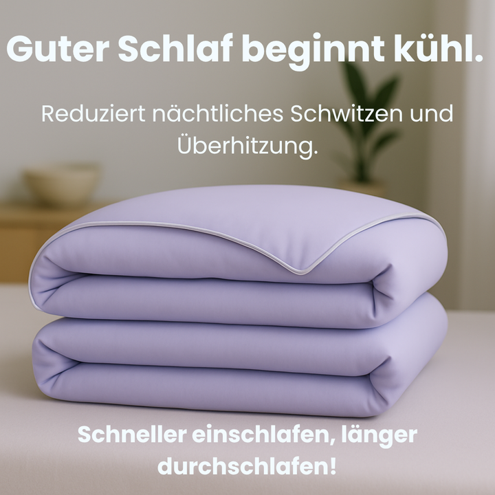 Atmungsaktive Kühldecke Eisseide, unisex, leicht & komfortabel für optimales Schlafklima.