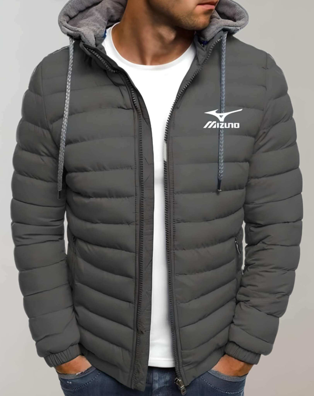 Herren Winterjacke: Gepolsterte Jacke mit Kapuze