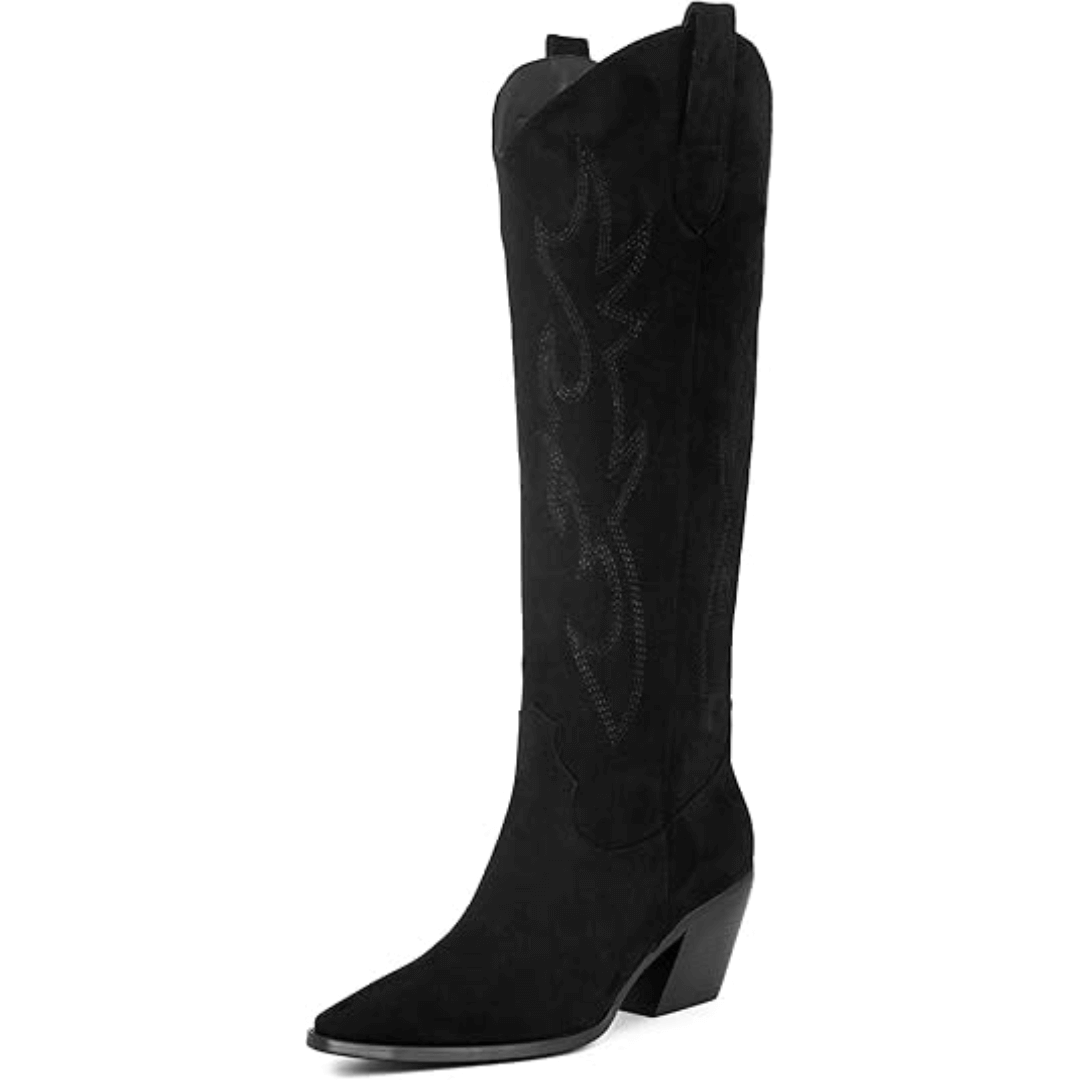Knielange bestickte Stiefel