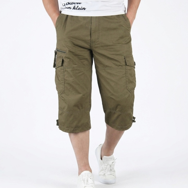 Herren Wander-Shorts (Capri-Länge), Cargo-Design, schnelltrocknend & robust für Outdoor-Abenteuer.