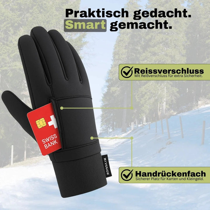 Robuste Outdoor-Winterhandschuhe unisex, wasserabweisend & warm. Perfekt für Sport & kalte Tage. Touchscreen-tauglich.