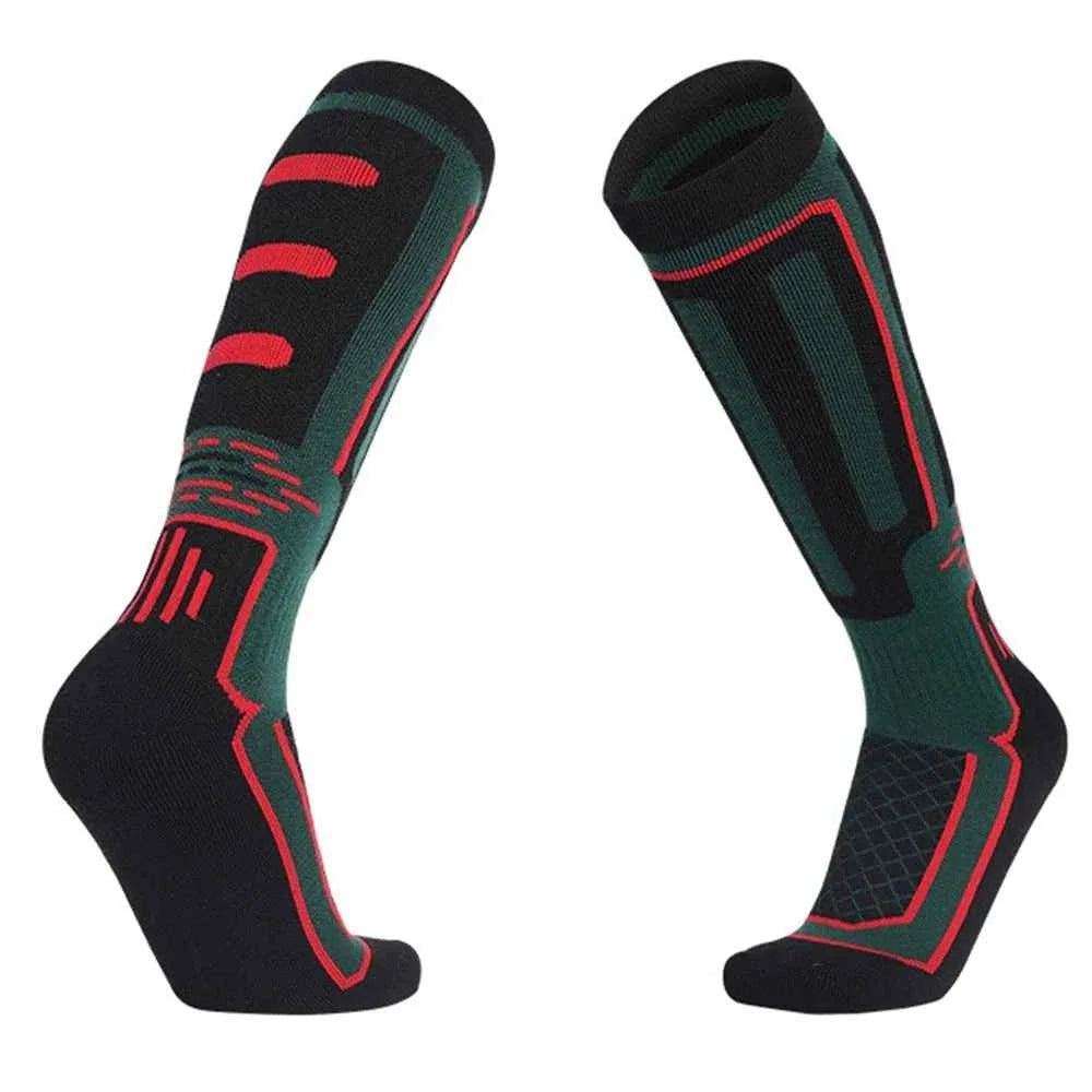 Robuste Herren Thermo Skisocken, kniehoch, mit extra Polsterung für Ski, Snowboard & kalte Wintersportarten.