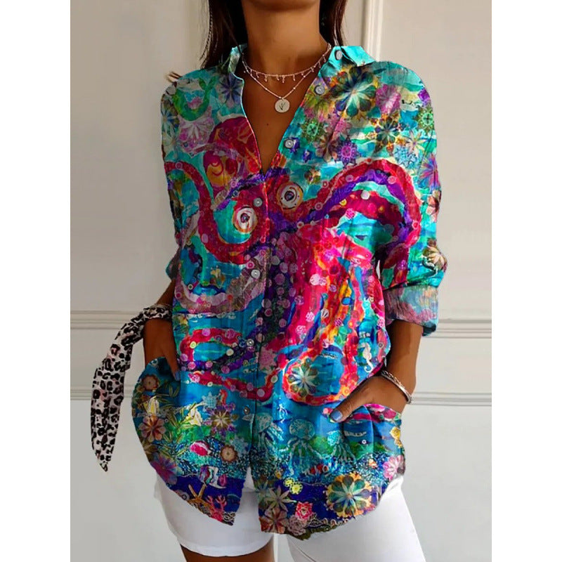 Damen Geblümte Bluse – Elegant, Lässig & Komfortabel für jeden Tag