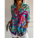 Batik Pink-Blau