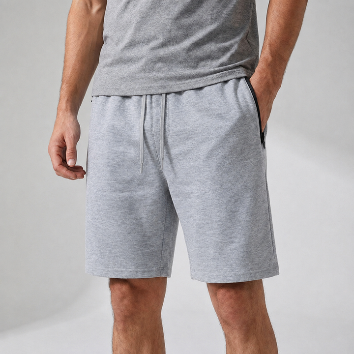 Bequeme Herren Freizeitshorts in Dunkelblau mit Kordelzug für den Sommer