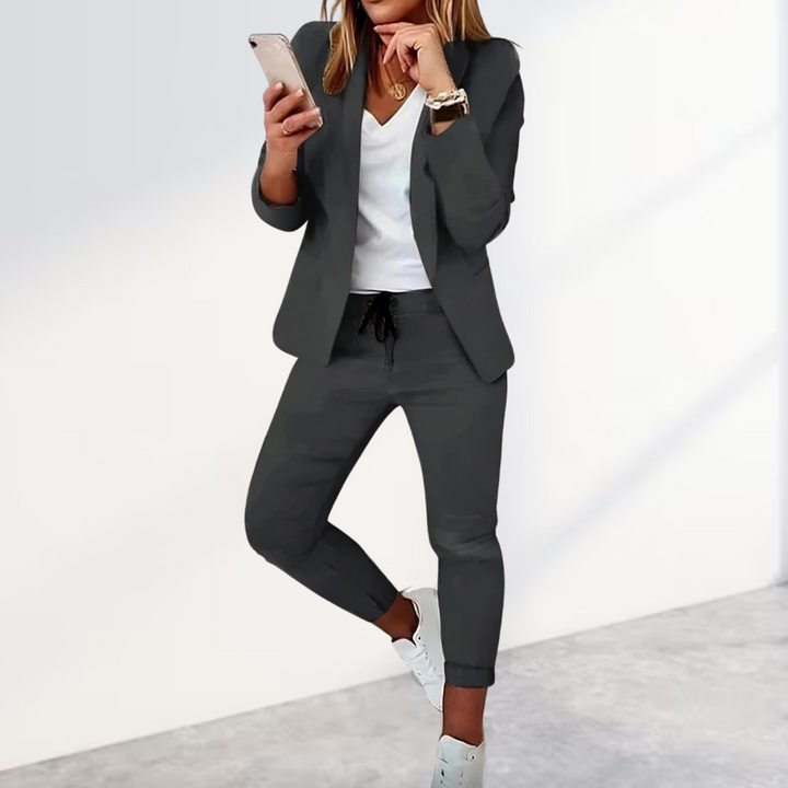 Damen Blazer- & Hosen-Set - Elegantes Büro Outfit