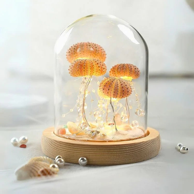 DIY Seeigel-Nachttischlampe: Kreatives Vintage-Ambiente