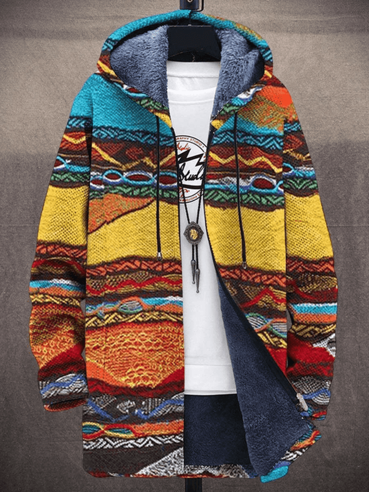 Luxuriöse Damen-Strickjacke im künstlerischen Design