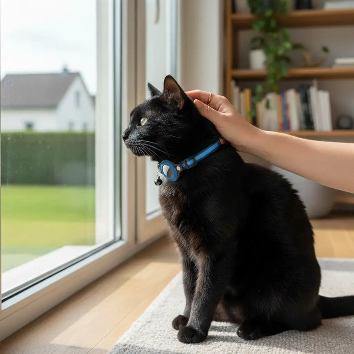 Blau - Gps-Halsband Für Katzen Mit Live-Tracking Und Sicherheit