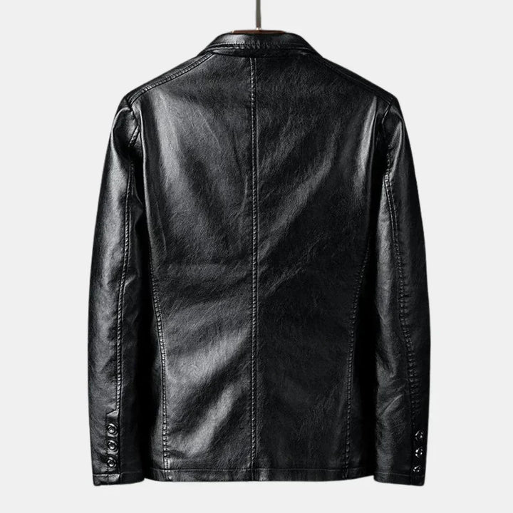 Detaillierte Ansicht der Nähte und Knöpfe der Herrenmode Freizeitjacke