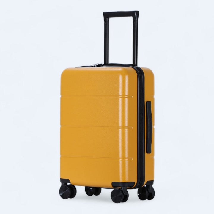 Drei Hartschalen-Rollkoffer in elegantem Design, ideal für vielfältiges Reisegepäck.