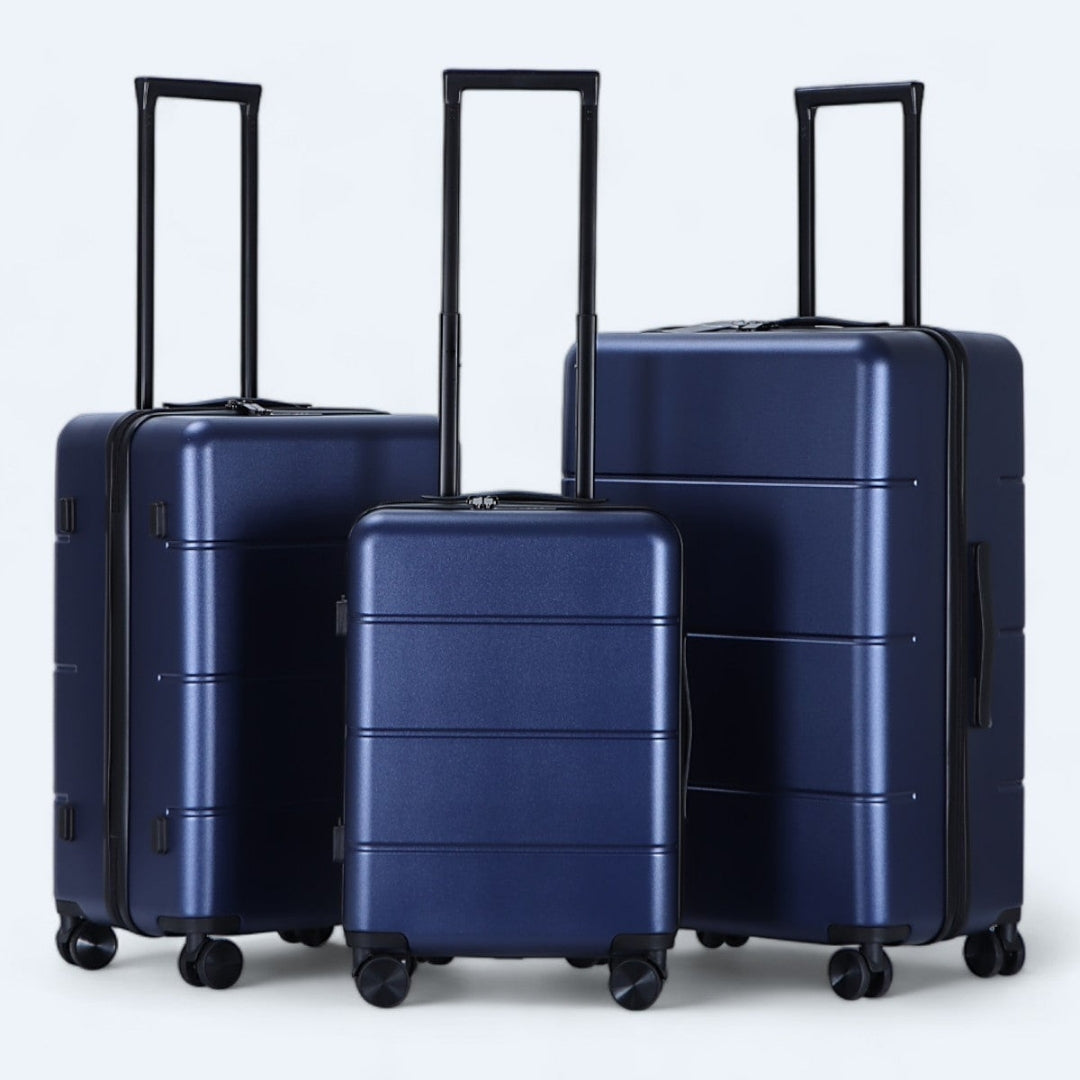 Robustes 3-teiliges Hartschalen-Kofferset, für sorgenfreie Reisen das ganze Jahr.