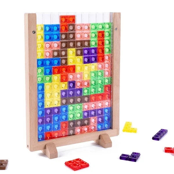 Magisches Tetris Spiel aus Holz - Nachhaltig & Pädagogisch