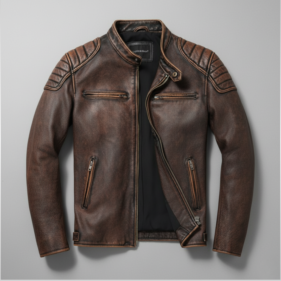 Stilvolle Herren Vintage Jacke im Retro-Look, bequem und vielseitig als Oberbekleidung für Freizeit.