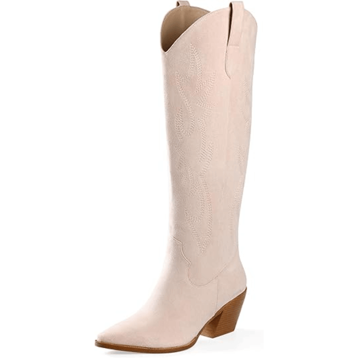 Knielange bestickte Stiefel