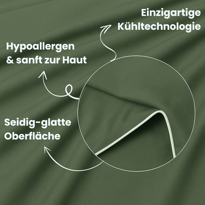 Eisseide-Schlafdecke, unisex, kühlend, atmungsaktiv & sehr leicht für optimalen Komfort.