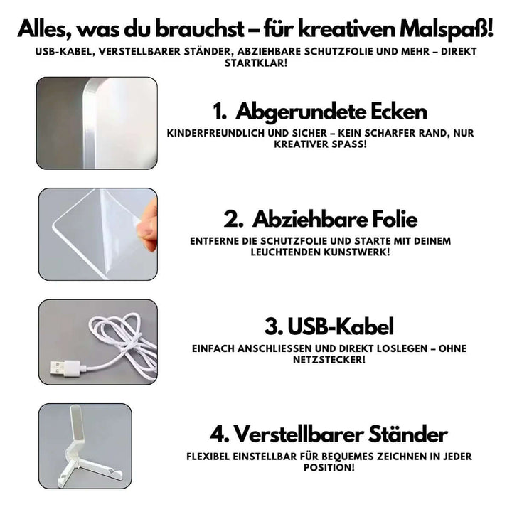 LED-Zeichentisch für kreative Lichtmalerei
