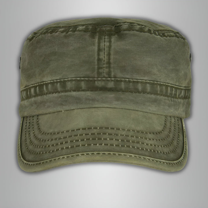 Klassische grüne Herren Vintage Mütze aus Baumwollmischung, Baseball Stil, zeitlos und komfortabel.