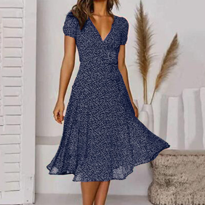 Damen Sommerkleid mit V-Ausschnitt – Luftig & Elegant