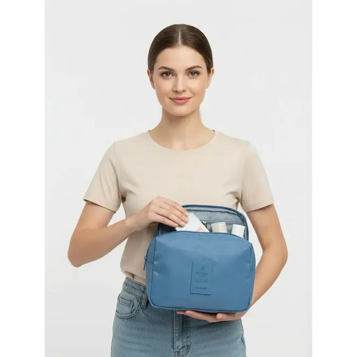 Blau - Reise Kosmetiktasche Wasserdicht Mit Stauraum Organisiert
