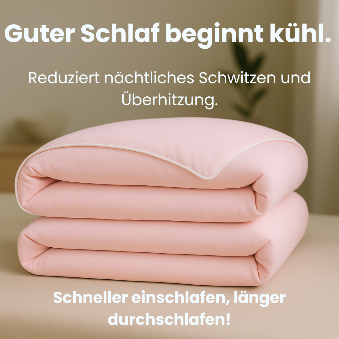 Unisex Bettdecke Eisseide, kühlend, leicht & atmungsaktiv, ideal für warme Nächte.