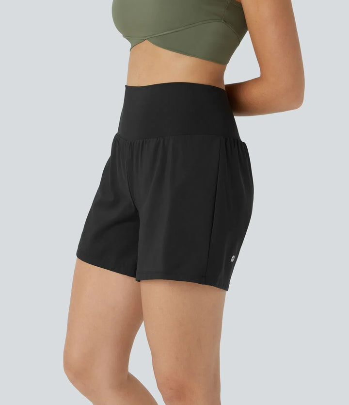 Yoga Shorts mit hoher Taille für Damen in modischem Look