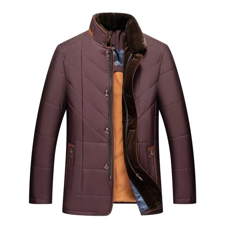 Dunkelrote Herren Winterjacke für kalte Outdoor-Tage