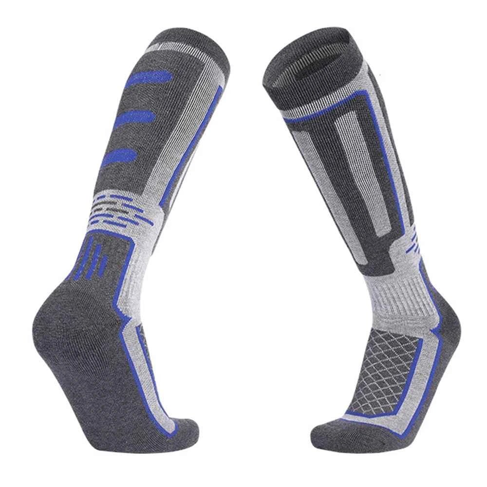 Funktionelle Herren Thermo Skisocken: kniehoch, gepolstert, speziell für Herren beim Wintersport entwickelt.