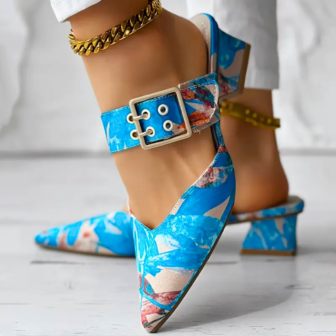 Damen-Slipper mit Blumenmuster für Komfort und Stil