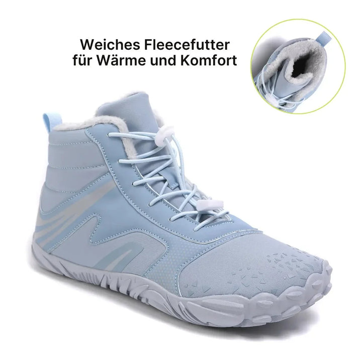 Moderne Unisex Winterschuhe, Barfuß-Gefühl, warm gefüttert und wetterfest. Ideal für Outdoor.