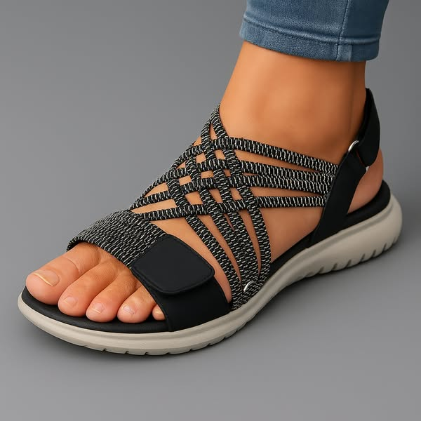 Gesunde Sommerschuhe: Damen Sandalen mit ergonomischer Fußgewölbestütze für Komfort und Entlastung.