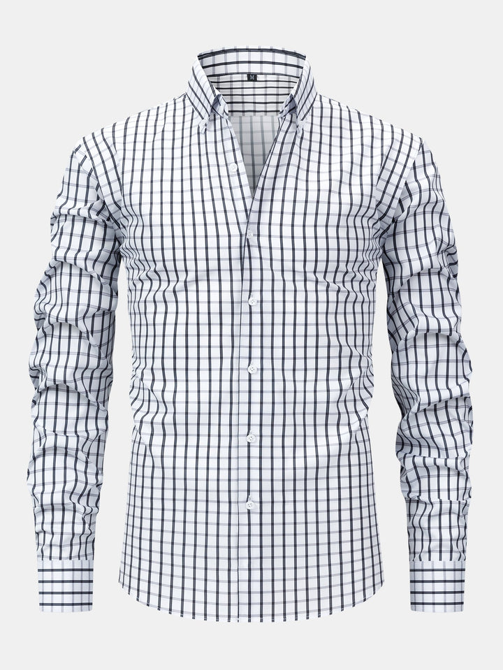 Elegantes Herren Freizeithemd in Weiß mit Karos