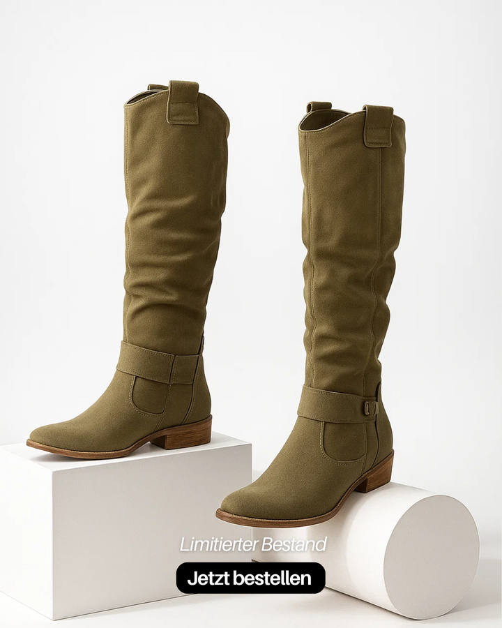 Klassische Damen Winterstiefel mit warmer Fütterung
