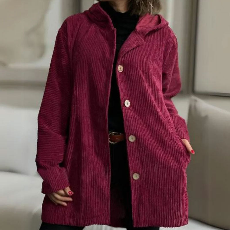 Damen Kapuzenjacke Rückansicht im Vintage Design für Freizeit