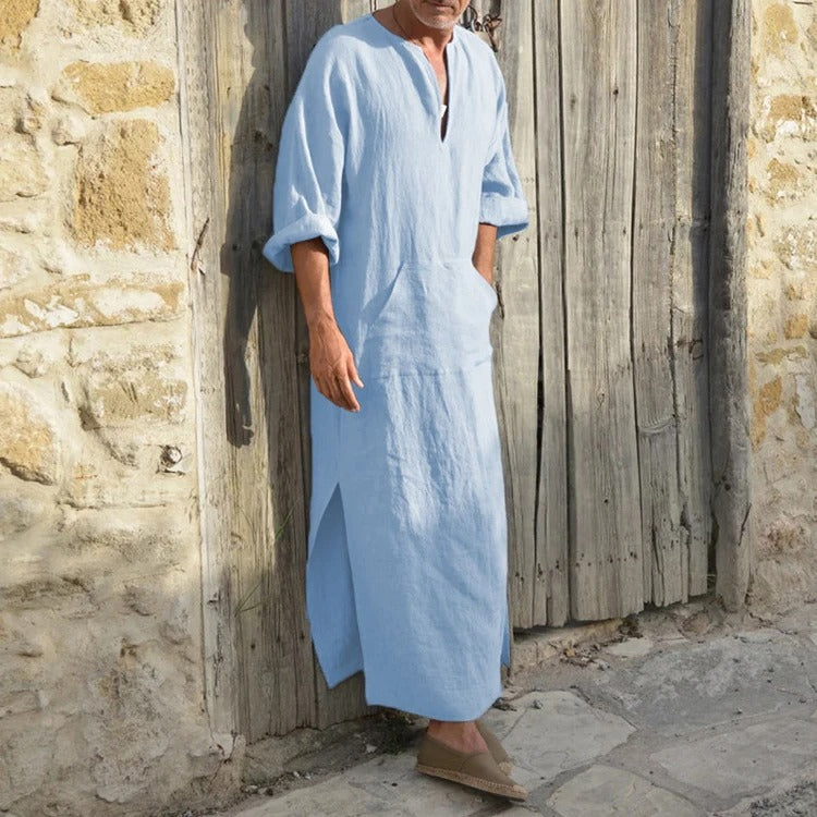 Bequeme Djellaba mit V-Ausschnitt für Damen - Eleganter Komfort