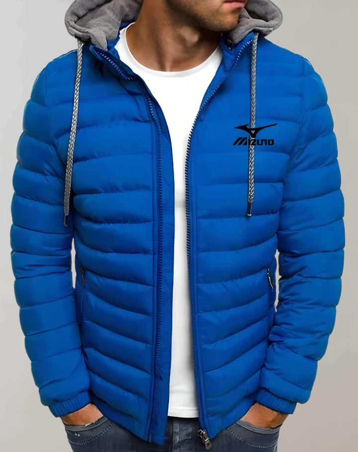 Herren Winterjacke: Gepolsterte Jacke mit Kapuze