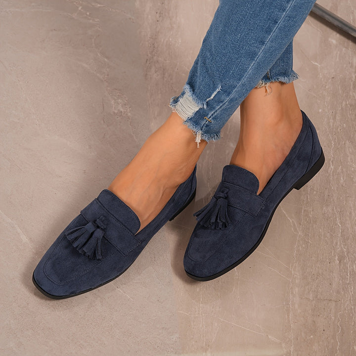 Damen Loafer in Marineblau, flexible Sohle für optimalen Gehkomfort