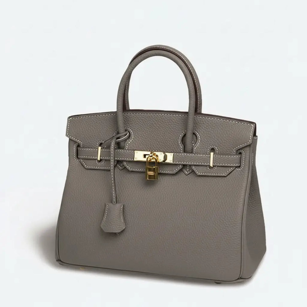 Grau - Frauen Große Leder handtasche für Frauen Viel Stauraum Stil